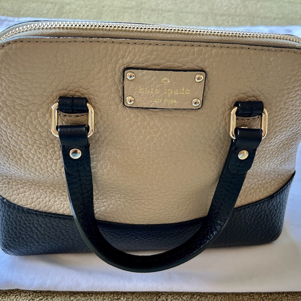 Kate Spade Black and Cream Satchel